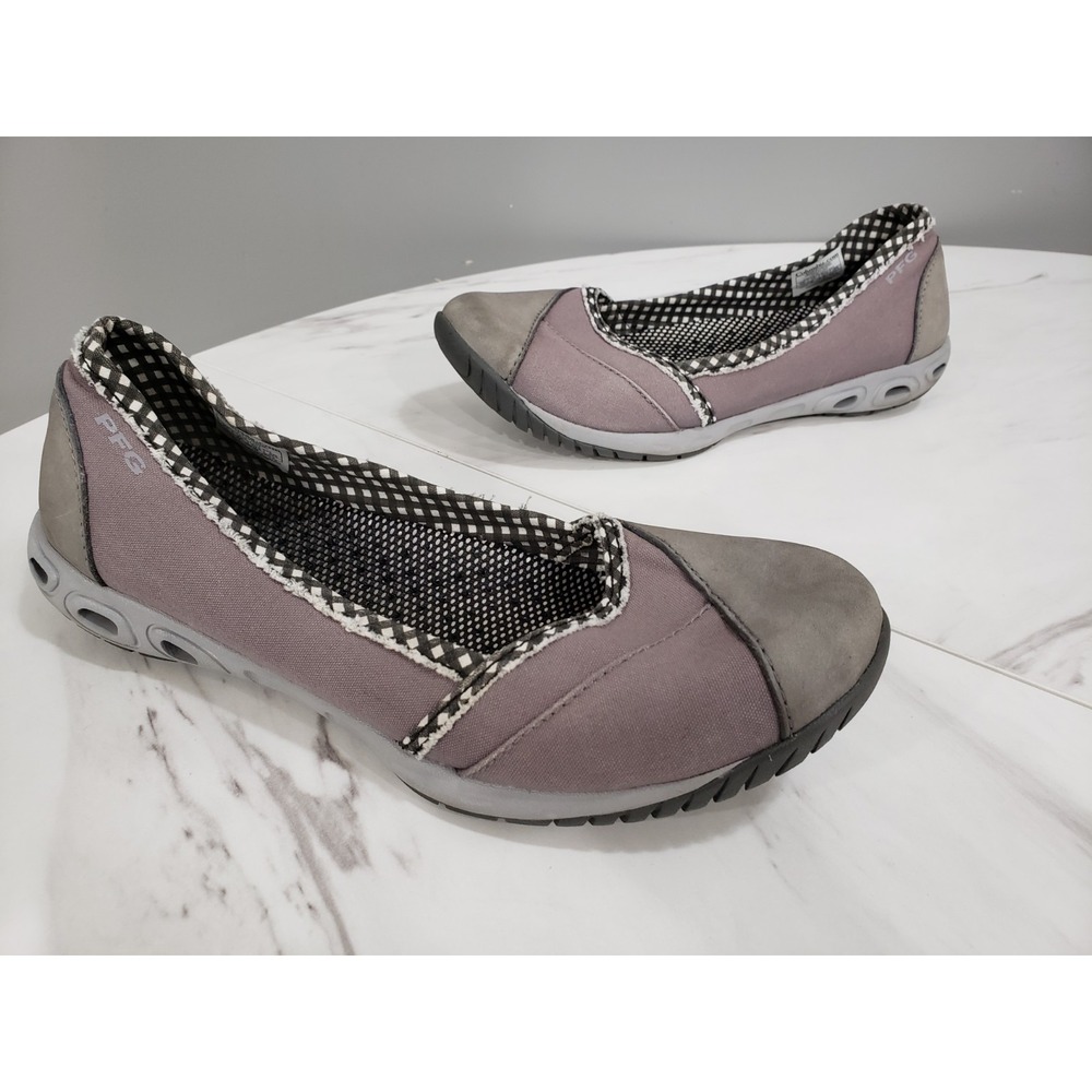 VERY CLEAN Columbia PFG Ballet Flat Omni-Grip Sunvent Slip On Shoe Women's 9.5